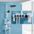 Modern Shower System Brass Temperature Control Wall Mounted Shower Head Combo White Round Clearhalo 'Bathroom Remodel & Bathroom Fixtures' 'Home Improvement' 'home_improvement' 'home_improvement_shower_faucets' 'Shower Faucets & Systems' 'shower_faucets' 'Showers & Bathtubs Plumbing' 'Showers & Bathtubs' 6871467
