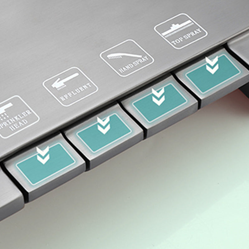 Modern Shower System Brass Temperature Control Wall Mounted Shower Head Combo Clearhalo 'Bathroom Remodel & Bathroom Fixtures' 'Home Improvement' 'home_improvement' 'home_improvement_shower_faucets' 'Shower Faucets & Systems' 'shower_faucets' 'Showers & Bathtubs Plumbing' 'Showers & Bathtubs' 6871474