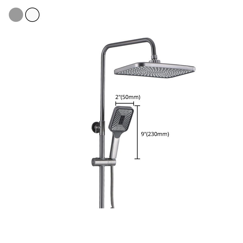 Modern Shower System Brass Temperature Control Wall Mounted Shower Head Combo Clearhalo 'Bathroom Remodel & Bathroom Fixtures' 'Home Improvement' 'home_improvement' 'home_improvement_shower_faucets' 'Shower Faucets & Systems' 'shower_faucets' 'Showers & Bathtubs Plumbing' 'Showers & Bathtubs' 6871480