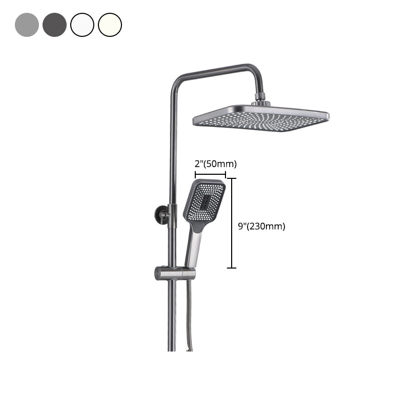Modern Shower Trim Brass Temperature Control Wall Mounted Shower Combo Clearhalo 'Bathroom Remodel & Bathroom Fixtures' 'Home Improvement' 'home_improvement' 'home_improvement_shower_faucets' 'Shower Faucets & Systems' 'shower_faucets' 'Showers & Bathtubs Plumbing' 'Showers & Bathtubs' 6871495
