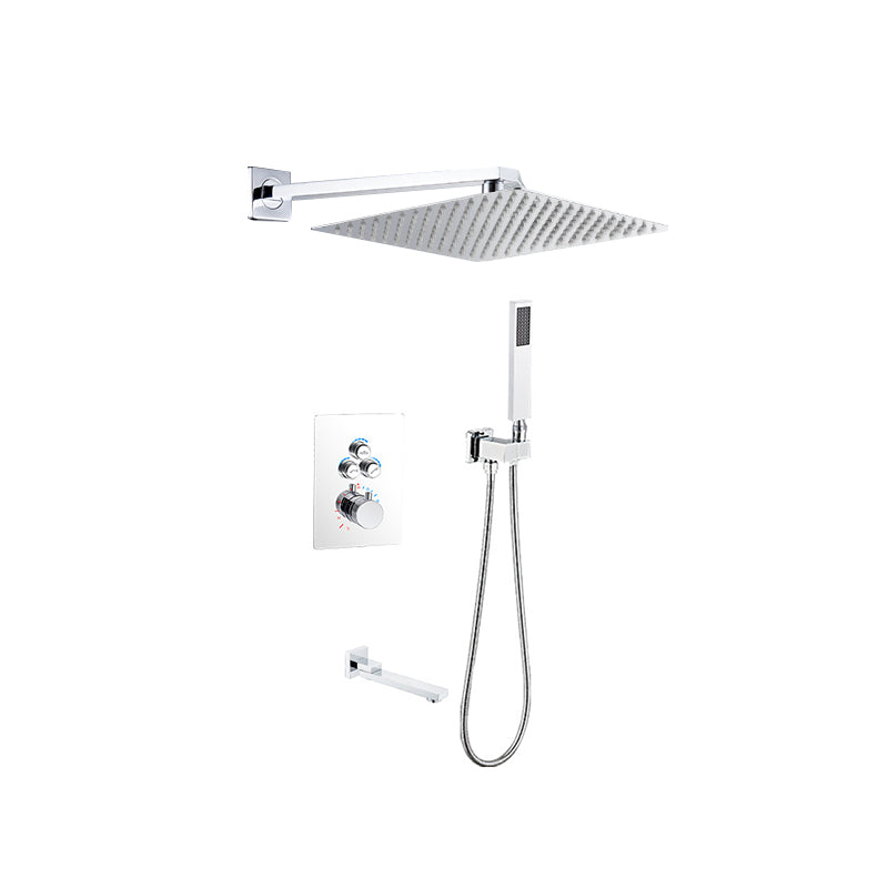 Modern Shower System Brass Temperature Control Adjustable Shower Head Shower Set 10" In-wall Top Spray (with Crossbar) 3 Clearhalo 'Bathroom Remodel & Bathroom Fixtures' 'Home Improvement' 'home_improvement' 'home_improvement_shower_faucets' 'Shower Faucets & Systems' 'shower_faucets' 'Showers & Bathtubs Plumbing' 'Showers & Bathtubs' 6871502