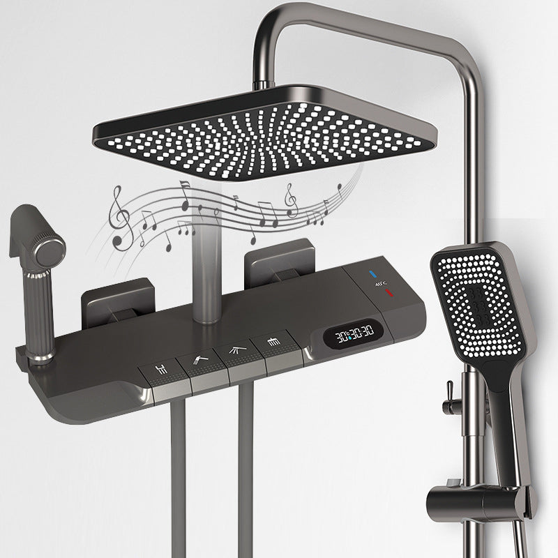 Modern Shower Trim Brass Thermostatic Adjustable Shower Head Wall Mounted Shower Set Clearhalo 'Bathroom Remodel & Bathroom Fixtures' 'Home Improvement' 'home_improvement' 'home_improvement_shower_faucets' 'Shower Faucets & Systems' 'shower_faucets' 'Showers & Bathtubs Plumbing' 'Showers & Bathtubs' 6871512