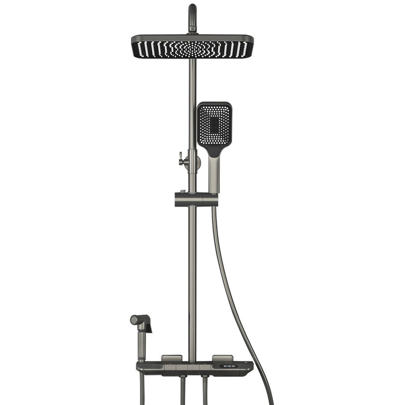 Modern Shower Trim Brass Thermostatic Adjustable Shower Head Wall Mounted Shower Set Clearhalo 'Bathroom Remodel & Bathroom Fixtures' 'Home Improvement' 'home_improvement' 'home_improvement_shower_faucets' 'Shower Faucets & Systems' 'shower_faucets' 'Showers & Bathtubs Plumbing' 'Showers & Bathtubs' 6871518