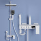 Modern Shower Trim Brass Thermostatic Adjustable Shower Head Wall Mounted Shower Set White Temperature Control Clearhalo 'Bathroom Remodel & Bathroom Fixtures' 'Home Improvement' 'home_improvement' 'home_improvement_shower_faucets' 'Shower Faucets & Systems' 'shower_faucets' 'Showers & Bathtubs Plumbing' 'Showers & Bathtubs' 6871520