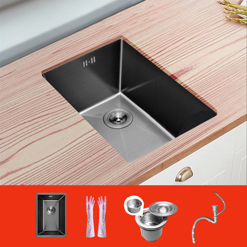 Classic Black Sink Overflow Stainless Steel Workstation Sink with Faucet Sink Only None Clearhalo 'Home Improvement' 'home_improvement' 'home_improvement_kitchen_sinks' 'Kitchen Remodel & Kitchen Fixtures' 'Kitchen Sinks & Faucet Components' 'Kitchen Sinks' 'kitchen_sinks' 6871526