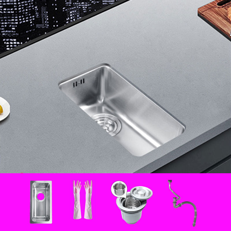 Classic Single Basin Sink Stainless Steel Workstation Sink with Faucet Sink Only None Clearhalo 'Home Improvement' 'home_improvement' 'home_improvement_kitchen_sinks' 'Kitchen Remodel & Kitchen Fixtures' 'Kitchen Sinks & Faucet Components' 'Kitchen Sinks' 'kitchen_sinks' 6871549