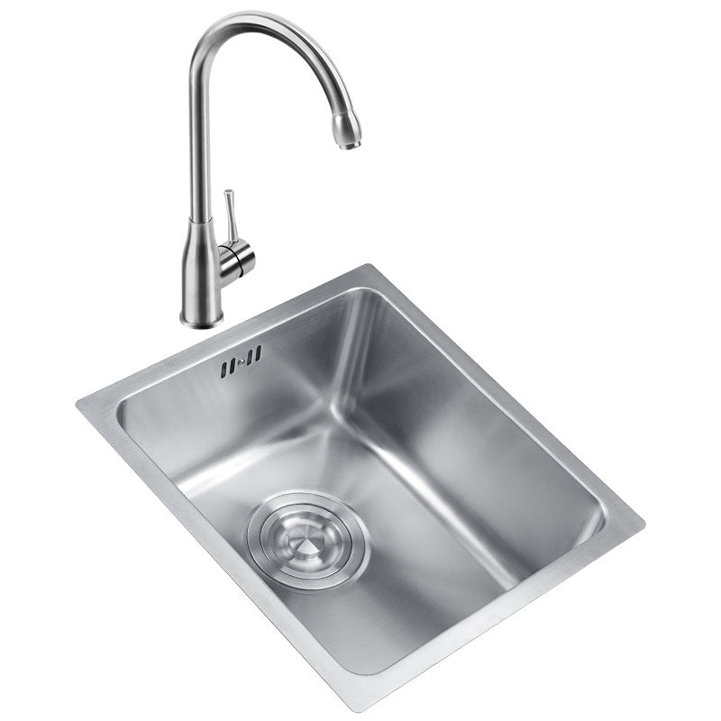 Classic Single Basin Sink Stainless Steel Workstation Sink with Faucet Clearhalo 'Home Improvement' 'home_improvement' 'home_improvement_kitchen_sinks' 'Kitchen Remodel & Kitchen Fixtures' 'Kitchen Sinks & Faucet Components' 'Kitchen Sinks' 'kitchen_sinks' 6871551