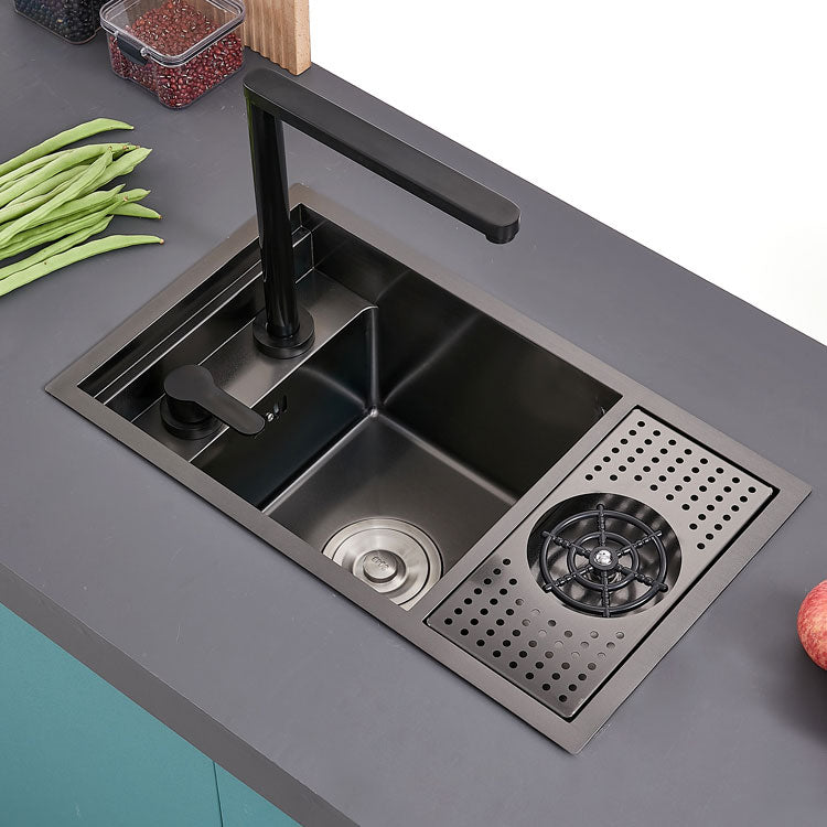 Creative Soundproofing Sink Stainless Steel Kitchen Sink with Accessories Clearhalo 'Home Improvement' 'home_improvement' 'home_improvement_kitchen_sinks' 'Kitchen Remodel & Kitchen Fixtures' 'Kitchen Sinks & Faucet Components' 'Kitchen Sinks' 'kitchen_sinks' 6871601