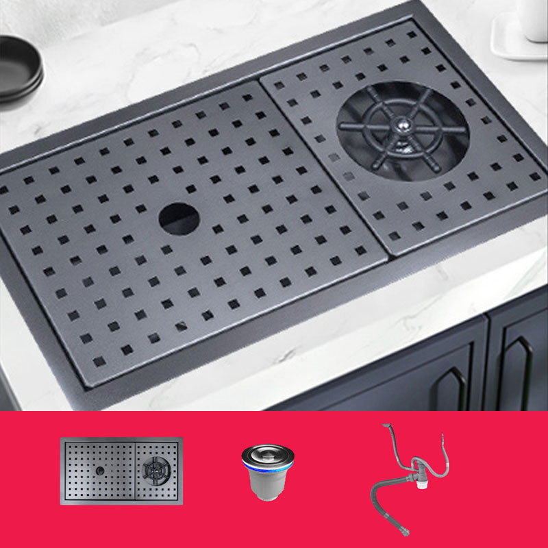 Creative Soundproofing Sink Stainless Steel Kitchen Sink with Accessories 19"L x 11"W x 7"H Sink Only None Clearhalo 'Home Improvement' 'home_improvement' 'home_improvement_kitchen_sinks' 'Kitchen Remodel & Kitchen Fixtures' 'Kitchen Sinks & Faucet Components' 'Kitchen Sinks' 'kitchen_sinks' 6871606