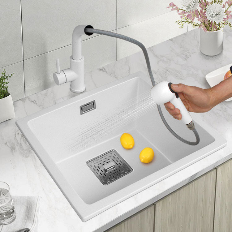 Modern Quartz Sink Solid Color Square Single Bowl Kitchen Sink Clearhalo 'Home Improvement' 'home_improvement' 'home_improvement_kitchen_sinks' 'Kitchen Remodel & Kitchen Fixtures' 'Kitchen Sinks & Faucet Components' 'Kitchen Sinks' 'kitchen_sinks' 6871624