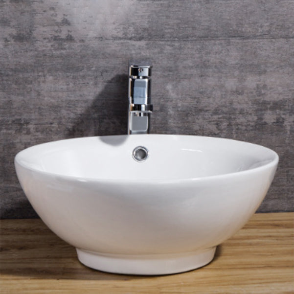 Modern Bathroom Sink Solid Color Porcelain Vessel Bathroom Sink Clearhalo 'Bathroom Remodel & Bathroom Fixtures' 'Bathroom Sinks & Faucet Components' 'Bathroom Sinks' 'bathroom_sink' 'Home Improvement' 'home_improvement' 'home_improvement_bathroom_sink' 6871918
