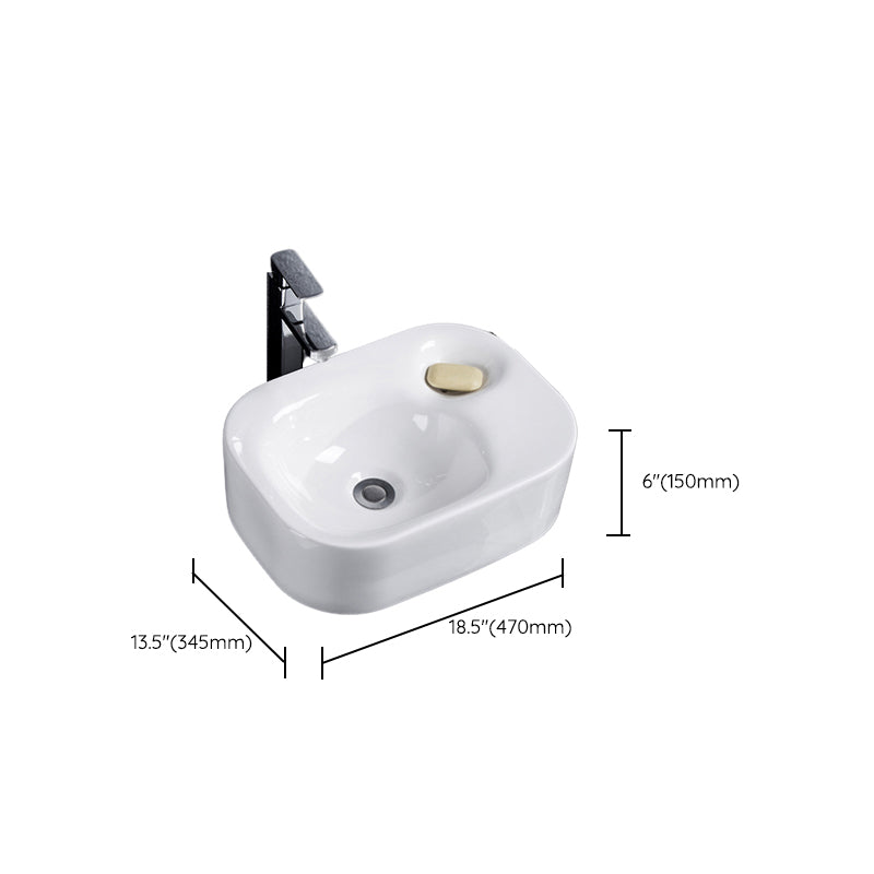 Modern Bathroom Sink Solid Color Porcelain Vessel Bathroom Sink Clearhalo 'Bathroom Remodel & Bathroom Fixtures' 'Bathroom Sinks & Faucet Components' 'Bathroom Sinks' 'bathroom_sink' 'Home Improvement' 'home_improvement' 'home_improvement_bathroom_sink' 6871955