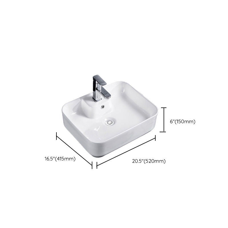 Modern Bathroom Sink Solid Color Porcelain Vessel Bathroom Sink Clearhalo 'Bathroom Remodel & Bathroom Fixtures' 'Bathroom Sinks & Faucet Components' 'Bathroom Sinks' 'bathroom_sink' 'Home Improvement' 'home_improvement' 'home_improvement_bathroom_sink' 6871958