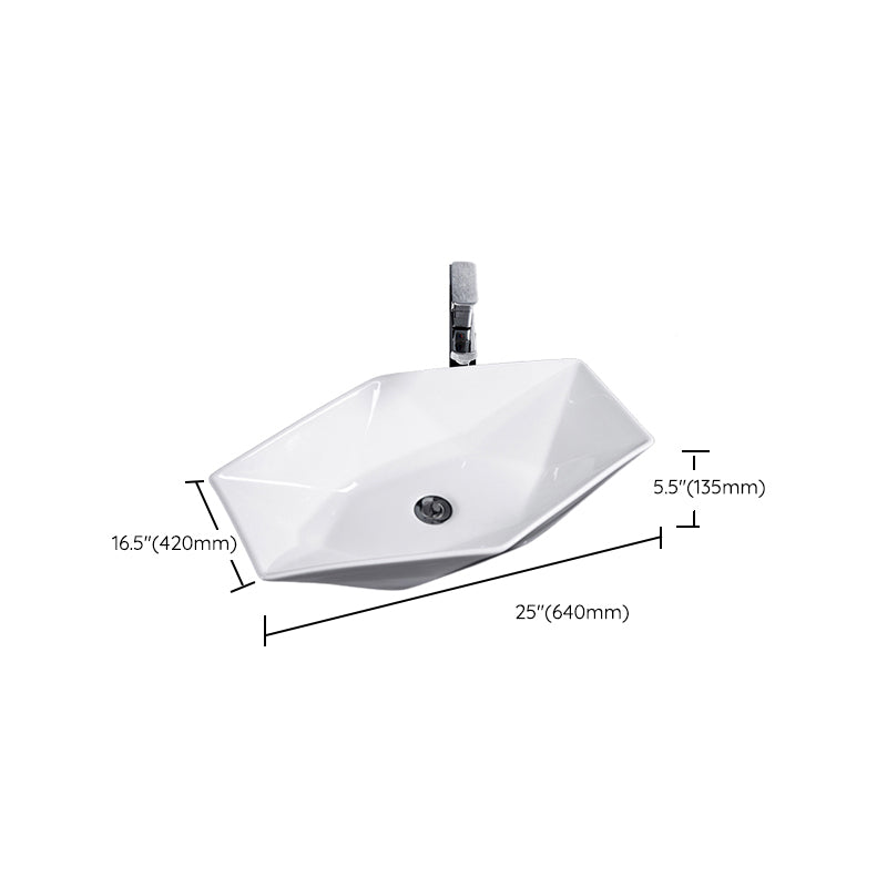 Modern Bathroom Sink Solid Color Porcelain Vessel Bathroom Sink Clearhalo 'Bathroom Remodel & Bathroom Fixtures' 'Bathroom Sinks & Faucet Components' 'Bathroom Sinks' 'bathroom_sink' 'Home Improvement' 'home_improvement' 'home_improvement_bathroom_sink' 6871960