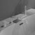 Modern Style Roman Tub Filler Deck-Mount Low Arc Copper Roman Tub Filler White Clearhalo 'Bathroom Remodel & Bathroom Fixtures' 'Bathtub Faucets' 'bathtub_faucets' 'Home Improvement' 'home_improvement' 'home_improvement_bathtub_faucets' 6871980