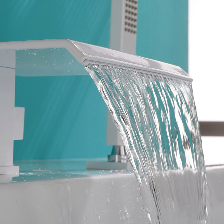 Modern Style Roman Tub Filler Deck-Mount Low Arc Copper Roman Tub Filler Clearhalo 'Bathroom Remodel & Bathroom Fixtures' 'Bathtub Faucets' 'bathtub_faucets' 'Home Improvement' 'home_improvement' 'home_improvement_bathtub_faucets' 6871981