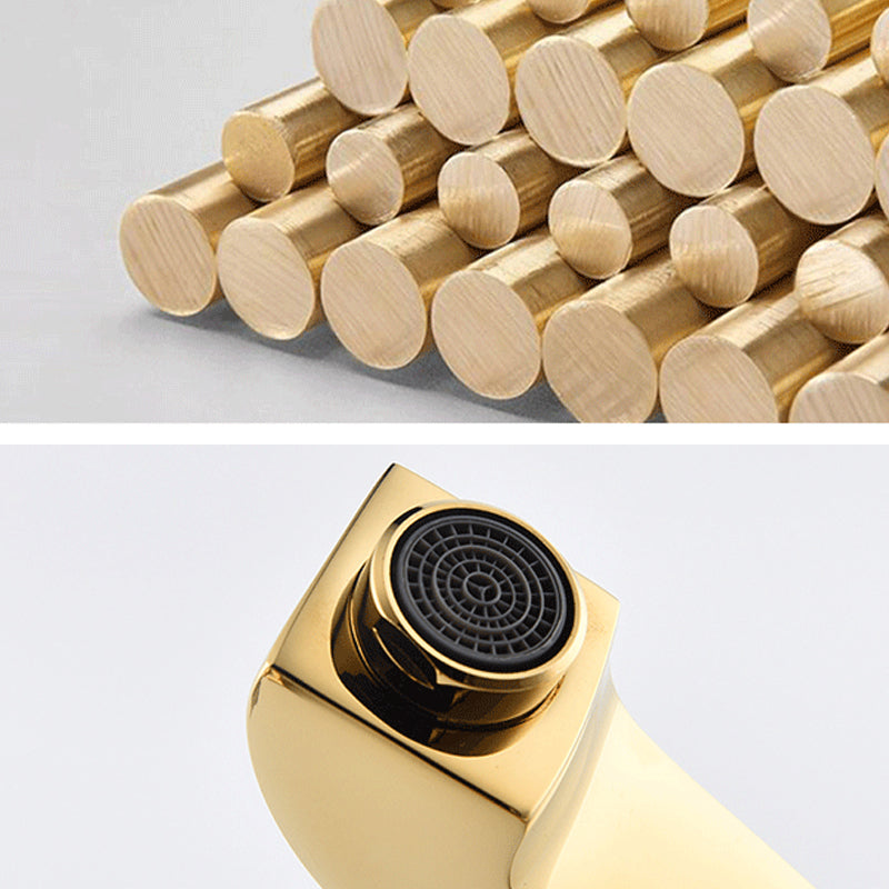 Modern Style Roman Tub Filler Low Arc Deck-Mount Copper Roman Tub Filler Clearhalo 'Bathroom Remodel & Bathroom Fixtures' 'Bathtub Faucets' 'bathtub_faucets' 'Home Improvement' 'home_improvement' 'home_improvement_bathtub_faucets' 6872002