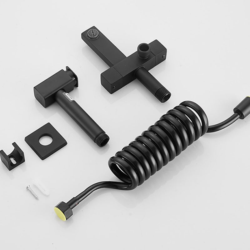 Modern Tub Filler Wall Mount Handshower Swivel Copper Tub Filler with Single Lever Handle Clearhalo 'Bathroom Remodel & Bathroom Fixtures' 'Bathtub Faucets' 'bathtub_faucets' 'Home Improvement' 'home_improvement' 'home_improvement_bathtub_faucets' 6872045