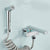 Modern Tub Filler Wall Mount Handshower Swivel Copper Tub Filler with Single Lever Handle Chrome Round 2 Hole Faucets Clearhalo 'Bathroom Remodel & Bathroom Fixtures' 'Bathtub Faucets' 'bathtub_faucets' 'Home Improvement' 'home_improvement' 'home_improvement_bathtub_faucets' 6872050