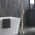 Modern Style Freestanding Tub Filler Floor Mount Freestanding Tub Filler with Hand Shower Gold Round Clearhalo 'Bathroom Remodel & Bathroom Fixtures' 'Bathtub Faucets' 'bathtub_faucets' 'Home Improvement' 'home_improvement' 'home_improvement_bathtub_faucets' 6872077