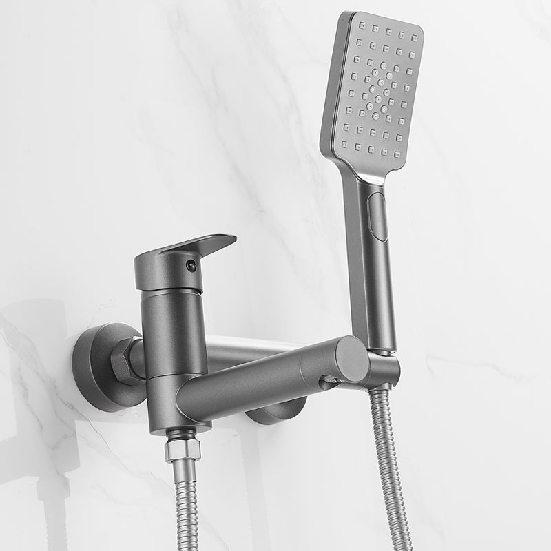 Bathroom Faucet Handheld Shower Head Rod Handle Bathtub Faucet Clearhalo 'Bathroom Remodel & Bathroom Fixtures' 'Bathtub Faucets' 'bathtub_faucets' 'Home Improvement' 'home_improvement' 'home_improvement_bathtub_faucets' 6872092