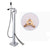 Modern Floor Standing Rod Handle Handheld Shower Head Bathtub Faucet Silver Wall Clearhalo 'Bathroom Remodel & Bathroom Fixtures' 'Bathtub Faucets' 'bathtub_faucets' 'Home Improvement' 'home_improvement' 'home_improvement_bathtub_faucets' 6872114