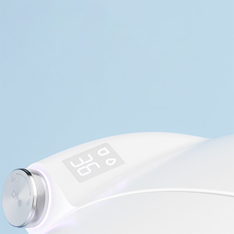 Contemporary White Round Foot Sensor Ceramic Deodorizing Floor Mount Bidet Clearhalo 'Bathroom Remodel & Bathroom Fixtures' 'Bidets' 'Home Improvement' 'home_improvement' 'home_improvement_bidets' 'Toilets & Bidets' 6872282