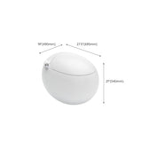 Contemporary White Round Foot Sensor Ceramic Deodorizing Floor Mount Bidet Clearhalo 'Bathroom Remodel & Bathroom Fixtures' 'Bidets' 'Home Improvement' 'home_improvement' 'home_improvement_bidets' 'Toilets & Bidets' 6872285