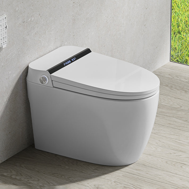 Contemporary Elongated Warm Air Dryer Ceramic Foot Sensor Floor Mount Bidet Clearhalo 'Bathroom Remodel & Bathroom Fixtures' 'Bidets' 'Home Improvement' 'home_improvement' 'home_improvement_bidets' 'Toilets & Bidets' 6872287