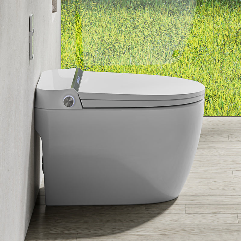 Contemporary Elongated Warm Air Dryer Ceramic Foot Sensor Floor Mount Bidet Clearhalo 'Bathroom Remodel & Bathroom Fixtures' 'Bidets' 'Home Improvement' 'home_improvement' 'home_improvement_bidets' 'Toilets & Bidets' 6872288
