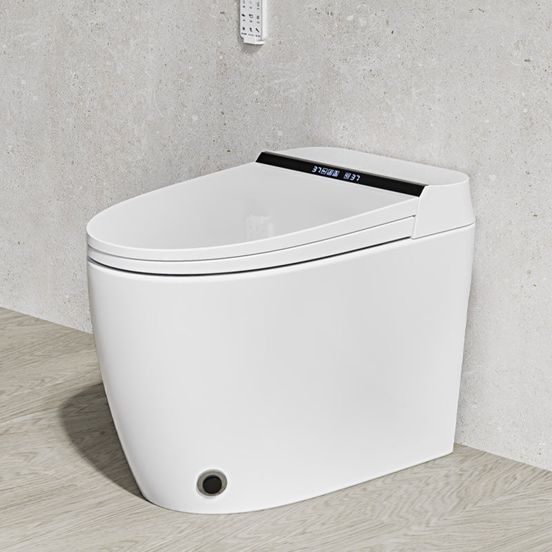 Contemporary Elongated Warm Air Dryer Ceramic Foot Sensor Floor Mount Bidet Clearhalo 'Bathroom Remodel & Bathroom Fixtures' 'Bidets' 'Home Improvement' 'home_improvement' 'home_improvement_bidets' 'Toilets & Bidets' 6872289