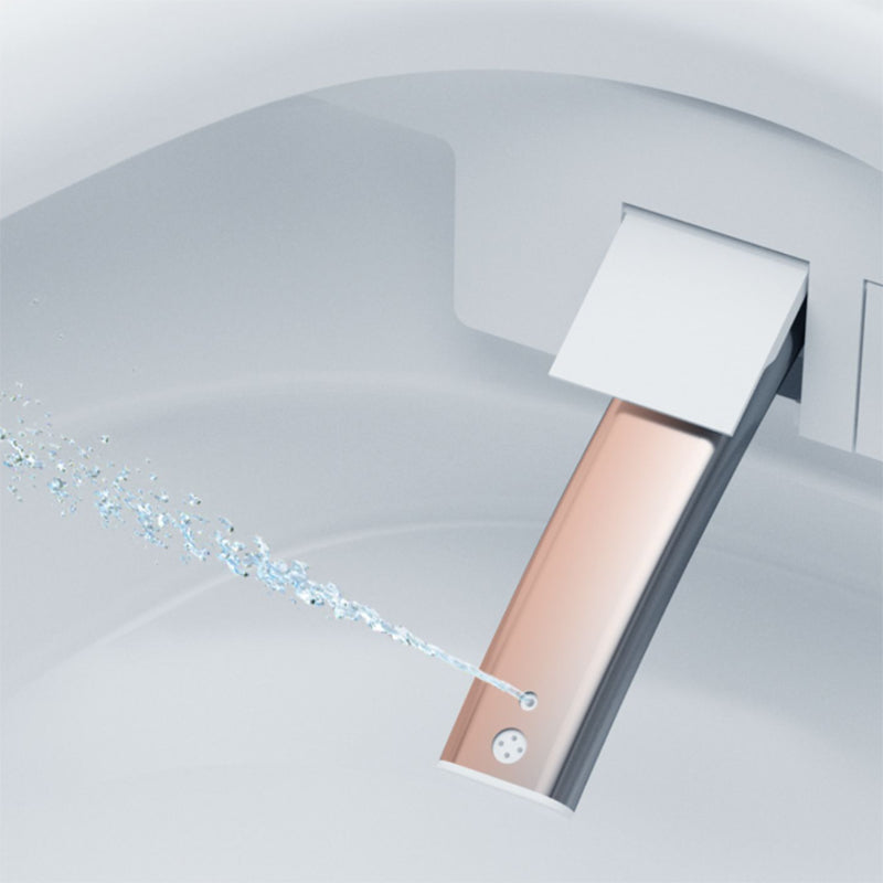 Contemporary Elongated Warm Air Dryer Ceramic Foot Sensor Floor Mount Bidet Clearhalo 'Bathroom Remodel & Bathroom Fixtures' 'Bidets' 'Home Improvement' 'home_improvement' 'home_improvement_bidets' 'Toilets & Bidets' 6872292