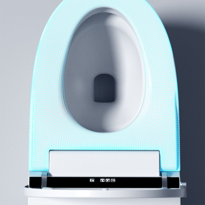 Contemporary Elongated Warm Air Dryer Ceramic Foot Sensor Floor Mount Bidet Clearhalo 'Bathroom Remodel & Bathroom Fixtures' 'Bidets' 'Home Improvement' 'home_improvement' 'home_improvement_bidets' 'Toilets & Bidets' 6872293