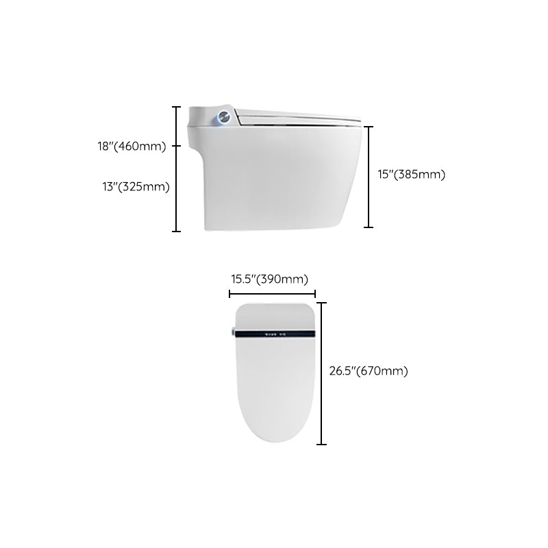 Contemporary Elongated Warm Air Dryer Ceramic Foot Sensor Floor Mount Bidet Clearhalo 'Bathroom Remodel & Bathroom Fixtures' 'Bidets' 'Home Improvement' 'home_improvement' 'home_improvement_bidets' 'Toilets & Bidets' 6872295