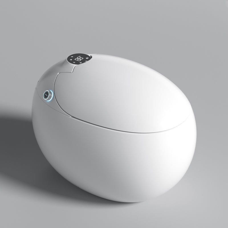 Contemporary Foot Sensor Ceramic Heated Seat White Round Floor Mount Bidet Clearhalo 'Bathroom Remodel & Bathroom Fixtures' 'Bidets' 'Home Improvement' 'home_improvement' 'home_improvement_bidets' 'Toilets & Bidets' 6872296