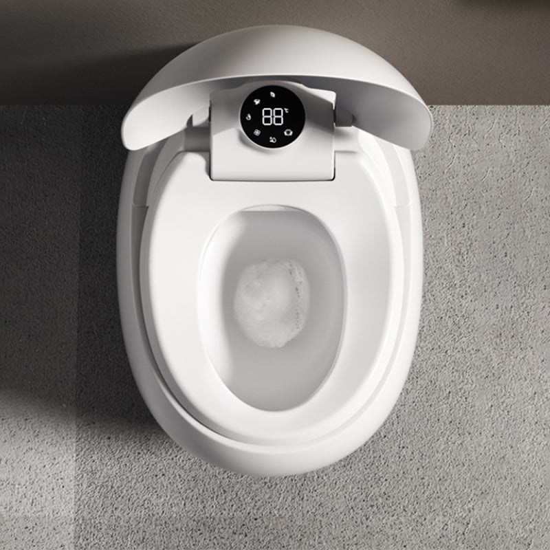 Contemporary Foot Sensor Ceramic Heated Seat White Round Floor Mount Bidet Clearhalo 'Bathroom Remodel & Bathroom Fixtures' 'Bidets' 'Home Improvement' 'home_improvement' 'home_improvement_bidets' 'Toilets & Bidets' 6872301