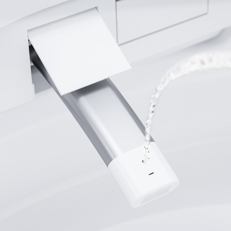 21.25" High White Bidet Temperature Control Floor Mount Bidet Clearhalo 'Bathroom Remodel & Bathroom Fixtures' 'Bidets' 'Home Improvement' 'home_improvement' 'home_improvement_bidets' 'Toilets & Bidets' 6872401