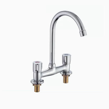 Modern Pull down Faucet Two Handles Pot Filler High Arc Profile Filler Gooseneck Clearhalo 'Home Improvement' 'home_improvement' 'home_improvement_kitchen_faucets' 'Kitchen Faucets' 'Kitchen Remodel & Kitchen Fixtures' 'Kitchen Sinks & Faucet Components' 'kitchen_faucets' 6872411