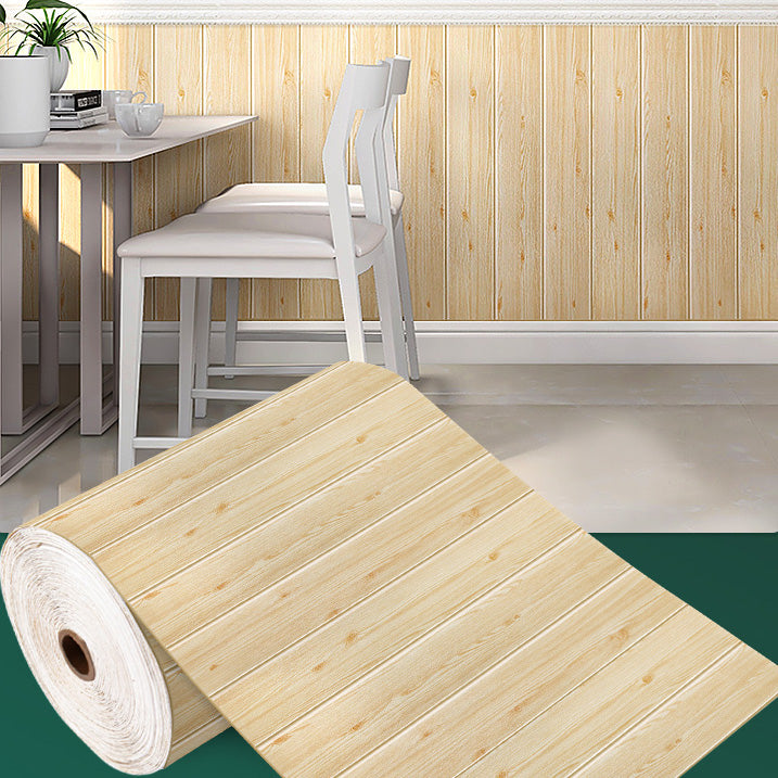 Modern Pearl Wainscoting PVC Wall Access Panel Peel and Stick Foam Baseboard Light Brown Khaki Nano Strong Glue Fund 98.4' (30m) Clearhalo 'Flooring 'Home Improvement' 'home_improvement' 'home_improvement_wall_paneling' 'Wall Paneling' 'wall_paneling' 'Walls & Ceilings' Walls and Ceiling' 6872496