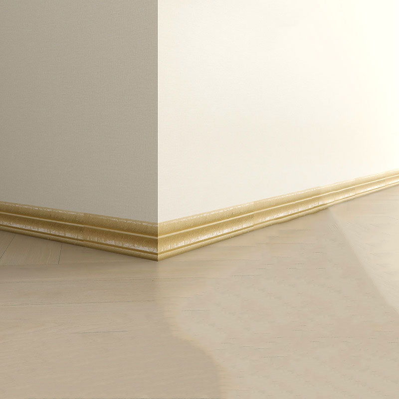 Modern Baseboard 3D Embossing Baseboard PVC Stereo Skirting Set of 1 Yellow Standard Payment Clearhalo 'Flooring 'Home Improvement' 'home_improvement' 'home_improvement_wall_paneling' 'Wall Paneling' 'wall_paneling' 'Walls & Ceilings' Walls and Ceiling' 6872515