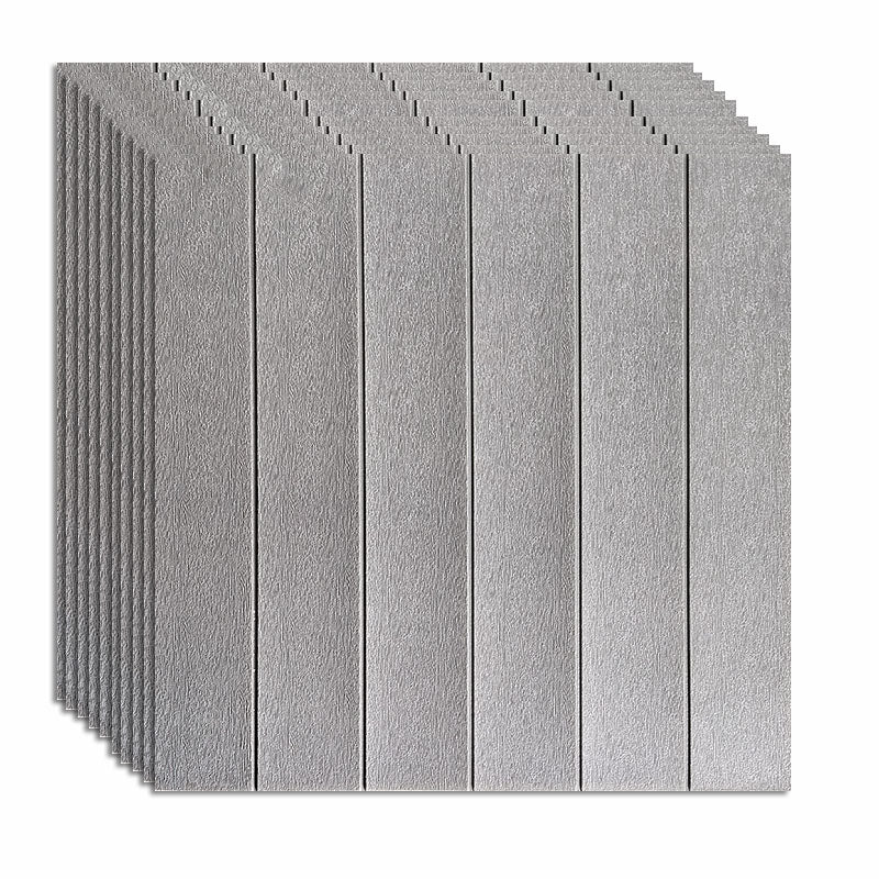 Farmhouse Tin Backsplash Paneling Smooth Wall Ceiling Wood Grain Design Silver Gray Standard Payment Clearhalo 'Flooring 'Home Improvement' 'home_improvement' 'home_improvement_wall_paneling' 'Wall Paneling' 'wall_paneling' 'Walls & Ceilings' Walls and Ceiling' 6872542