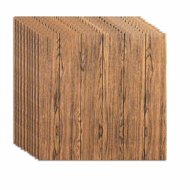 Farmhouse Tin Backsplash Paneling Smooth Wall Ceiling Wood Grain Design Brown Standard Payment Clearhalo 'Flooring 'Home Improvement' 'home_improvement' 'home_improvement_wall_paneling' 'Wall Paneling' 'wall_paneling' 'Walls & Ceilings' Walls and Ceiling' 6872547