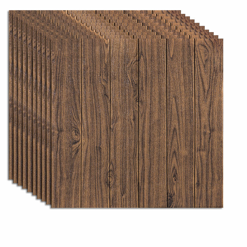 Farmhouse Tin Backsplash Paneling Smooth Wall Ceiling Wood Grain Design Black Standard Payment Clearhalo 'Flooring 'Home Improvement' 'home_improvement' 'home_improvement_wall_paneling' 'Wall Paneling' 'wall_paneling' 'Walls & Ceilings' Walls and Ceiling' 6872548