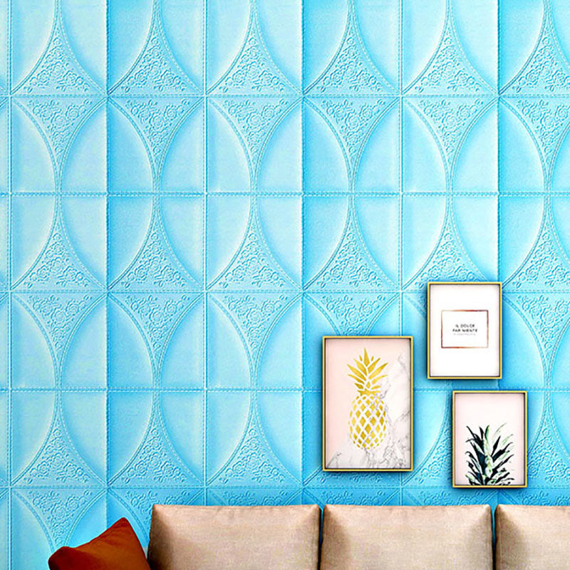 Contemporary Wall Plank 3D Brick Wall Panels Waterproof Set of 10 Blue Nano Clearhalo 'Flooring 'Home Improvement' 'home_improvement' 'home_improvement_wall_paneling' 'Wall Paneling' 'wall_paneling' 'Walls & Ceilings' Walls and Ceiling' 6872567