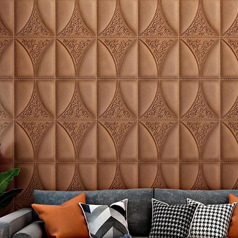 Contemporary Wall Plank 3D Brick Wall Panels Waterproof Set of 10 Bronze Nano Clearhalo 'Flooring 'Home Improvement' 'home_improvement' 'home_improvement_wall_paneling' 'Wall Paneling' 'wall_paneling' 'Walls & Ceilings' Walls and Ceiling' 6872571