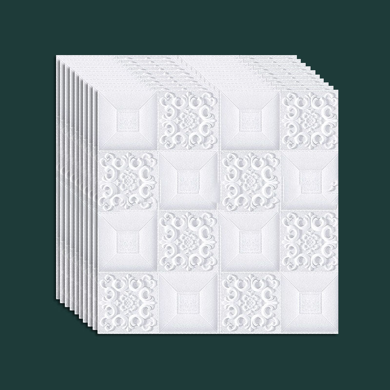 Contemporary Wall Plank 3D Brick Wall Panels Waterproof Set of 10 Textured White Standard Payment Clearhalo 'Flooring 'Home Improvement' 'home_improvement' 'home_improvement_wall_paneling' 'Wall Paneling' 'wall_paneling' 'Walls & Ceilings' Walls and Ceiling' 6872573