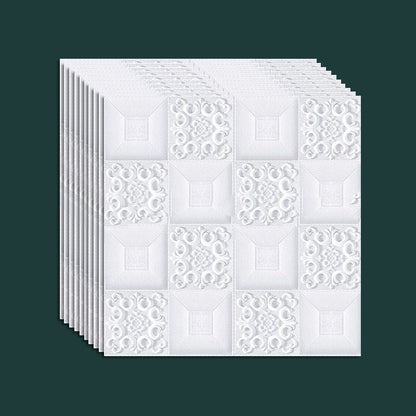 Contemporary Wall Plank 3D Brick Wall Panels Waterproof Set of 10 Textured White Standard Payment Clearhalo 'Flooring 'Home Improvement' 'home_improvement' 'home_improvement_wall_paneling' 'Wall Paneling' 'wall_paneling' 'Walls & Ceilings' Walls and Ceiling' 6872573