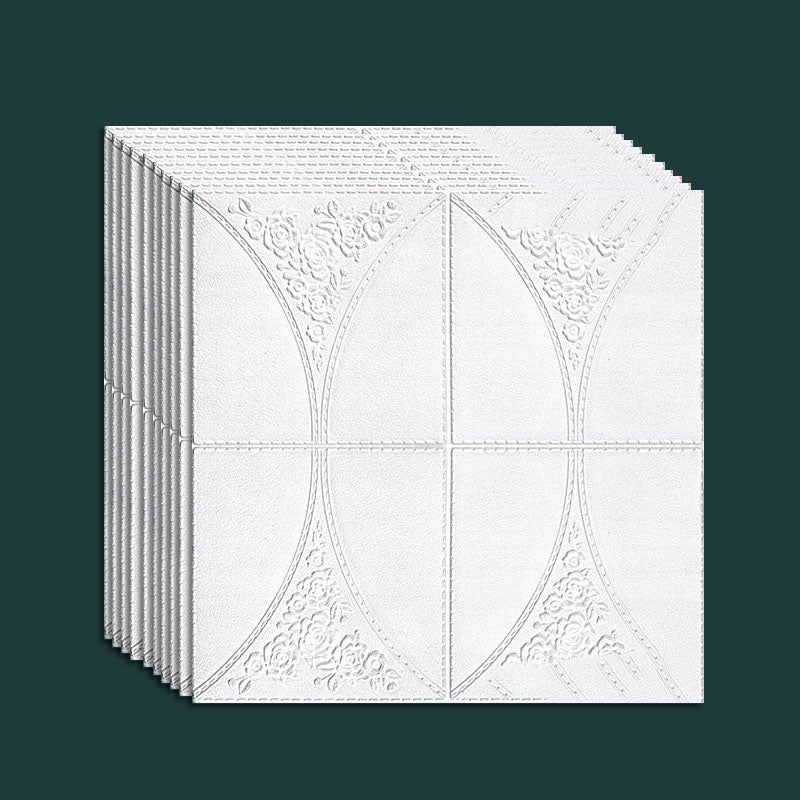 Contemporary Wall Plank 3D Brick Wall Panels Waterproof Set of 10 Gloss White Standard Payment Clearhalo 'Flooring 'Home Improvement' 'home_improvement' 'home_improvement_wall_paneling' 'Wall Paneling' 'wall_paneling' 'Walls & Ceilings' Walls and Ceiling' 6872575