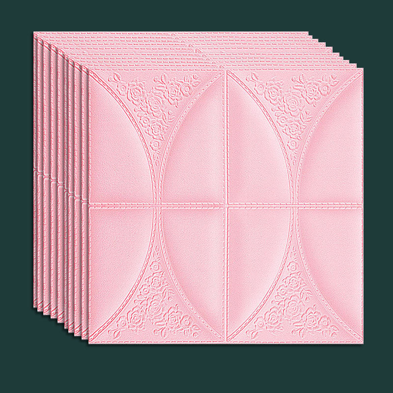Contemporary Wall Plank 3D Brick Wall Panels Waterproof Set of 10 Pink Standard Payment Clearhalo 'Flooring 'Home Improvement' 'home_improvement' 'home_improvement_wall_paneling' 'Wall Paneling' 'wall_paneling' 'Walls & Ceilings' Walls and Ceiling' 6872578