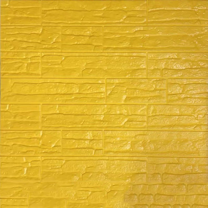 Modern Pearl Wainscoting PVC Wall Access Panel Peel and Stick Wall Tile Lemon Yellow Clearhalo 'Flooring 'Home Improvement' 'home_improvement' 'home_improvement_wall_paneling' 'Wall Paneling' 'wall_paneling' 'Walls & Ceilings' Walls and Ceiling' 6872602